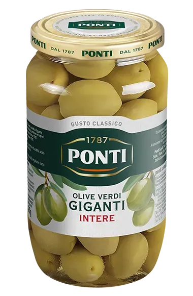 Ponti Olive Verdi Giganti Intere in Salamoia
