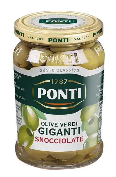 Ponti Olive Verdi Giganti Snocciolate in Salamoia
