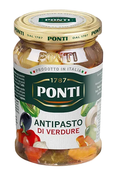 Ponti Antipasto di Verdure sottolio italiano per aperitivo
