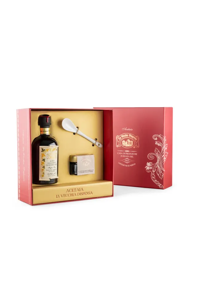 La Vecchia Dispensa Duetto Gold aceto balsamico + perle cofanetto
