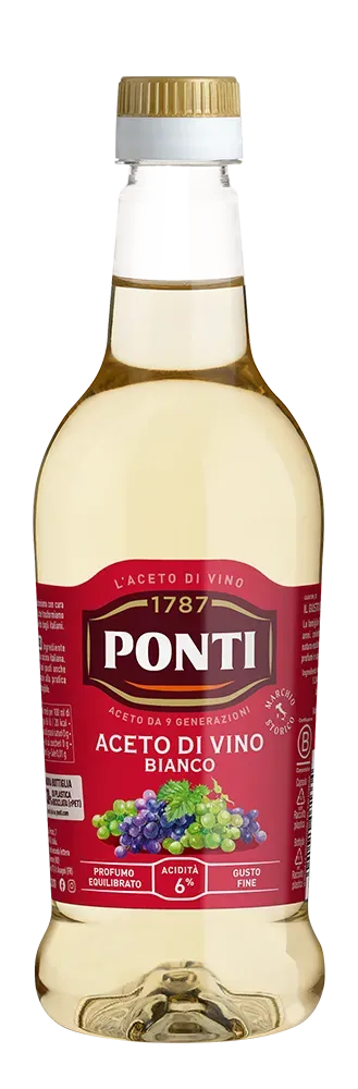 Ponti Aceto di Vino Classico Bianco italiano per insalate