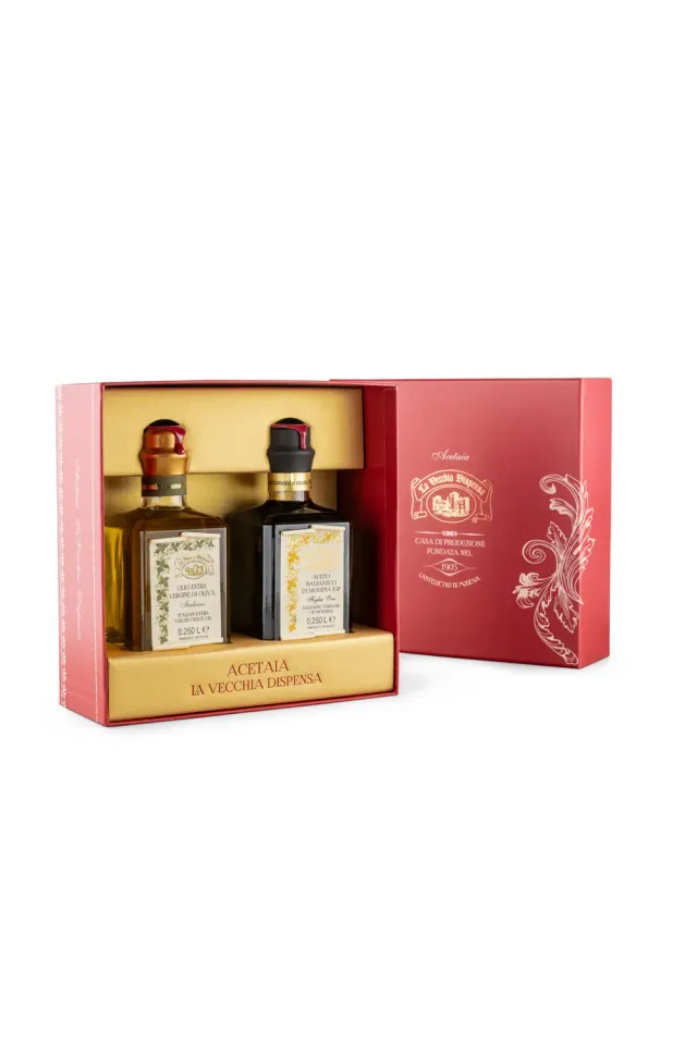 La Vecchia Dispensa Gold Box aceto balsamico e olio EVO regalo