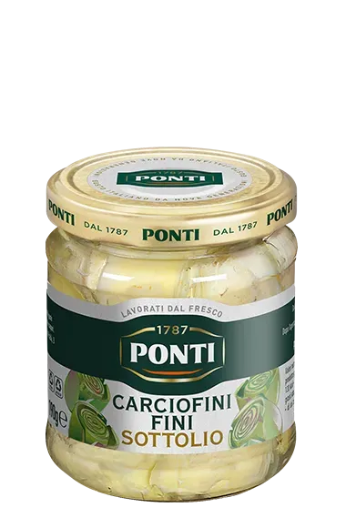Ponti Carciofini Fini sottolio vasetto interi teneri