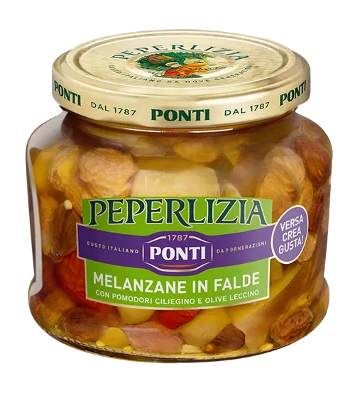 Ponti Peperlizia Melanzane in Falde antipasto pomodorini olive