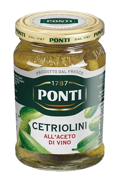 Ponti Cetriolini all'aceto di vino sottaceti interi