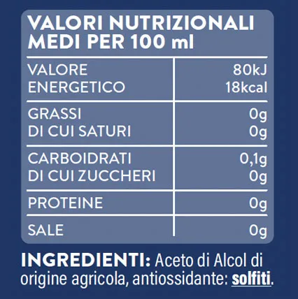 Casaceto Tradizionali L’Originale Aceto di Alcol Naturale